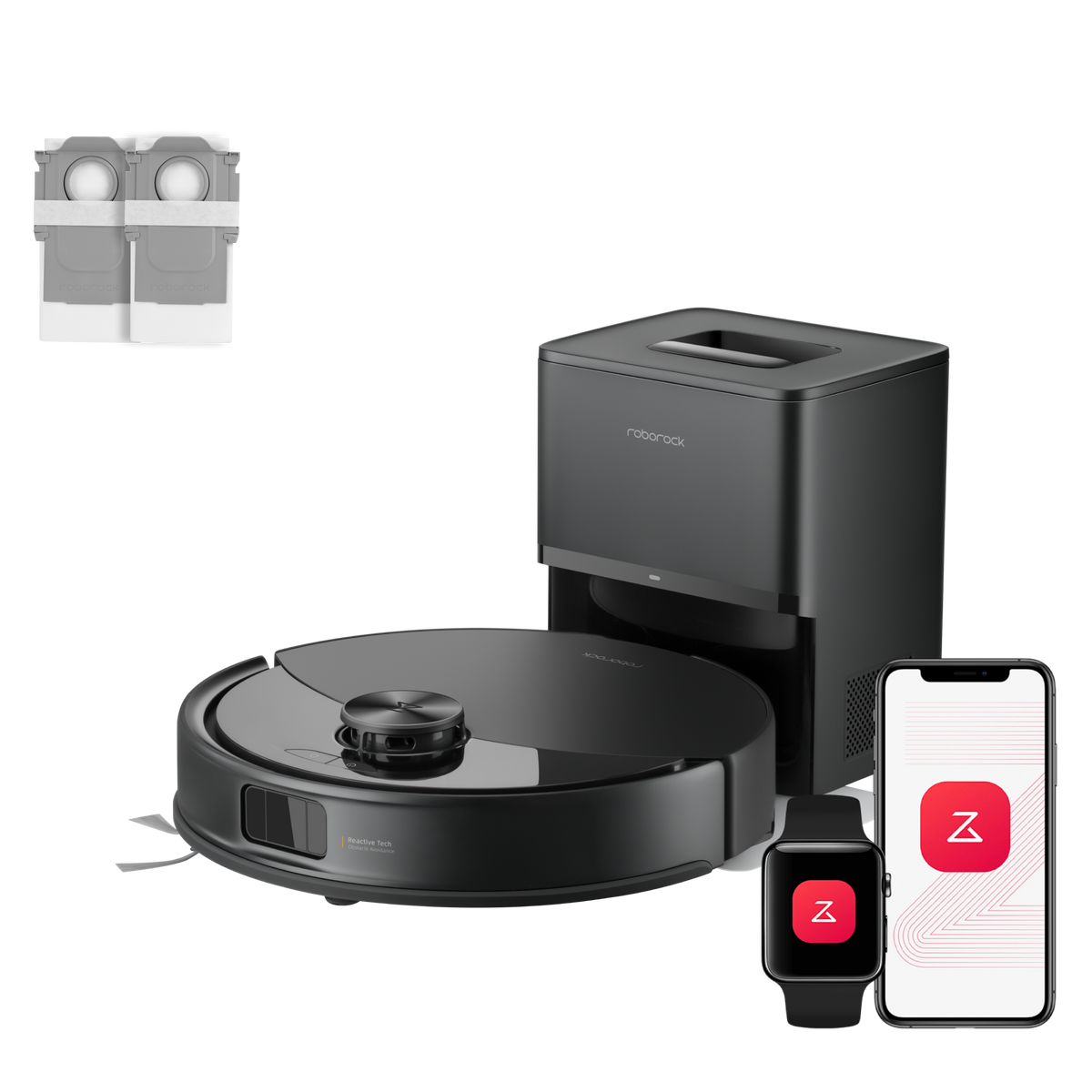 Roborock Q10 S5+ Set robot aspirateur laveur de VibraRise 2.0 avec station de vidage automatique