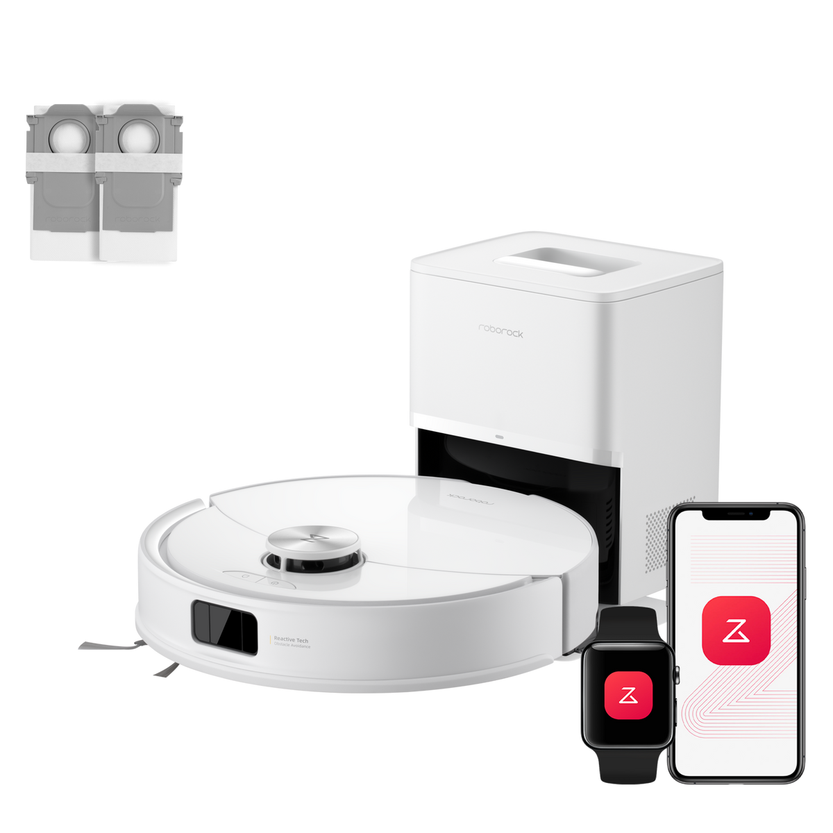 Roborock Q10 S5+ Set robot aspirateur laveur de VibraRise 2.0 avec station de vidage automatique