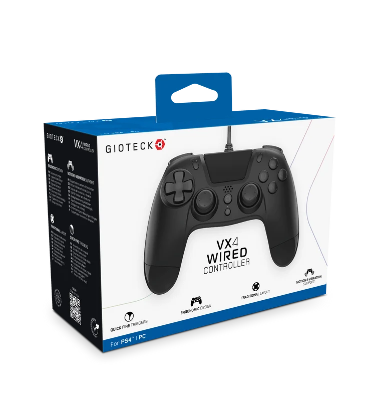 Manette Gioteck VX-4 filaire noir PS4