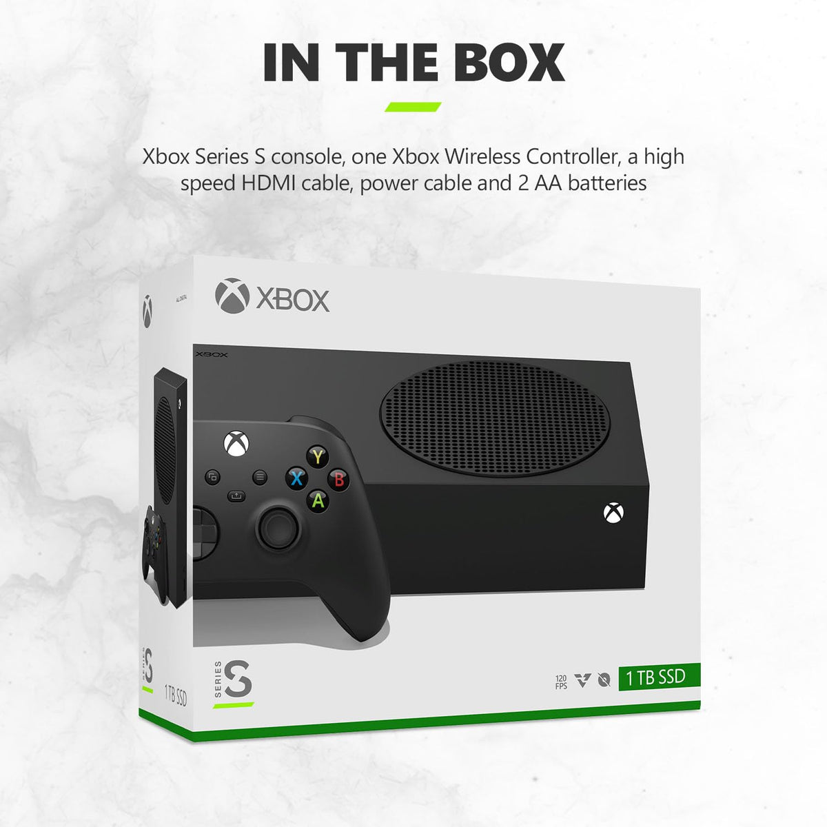 Microsoft Xbox Series S 1 vers - noir