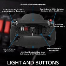 Honeycomb Aeronautical Alpha Flight Controls Yoke noir/rouge