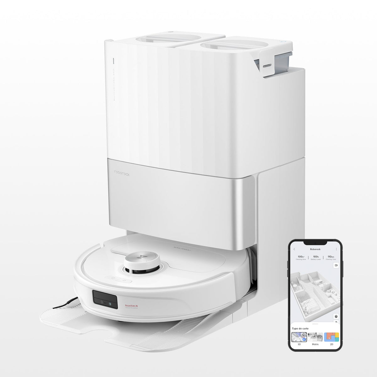 Roborock Qrevo Master Set robot aspirateur laveur avec station multifonction 3.0
