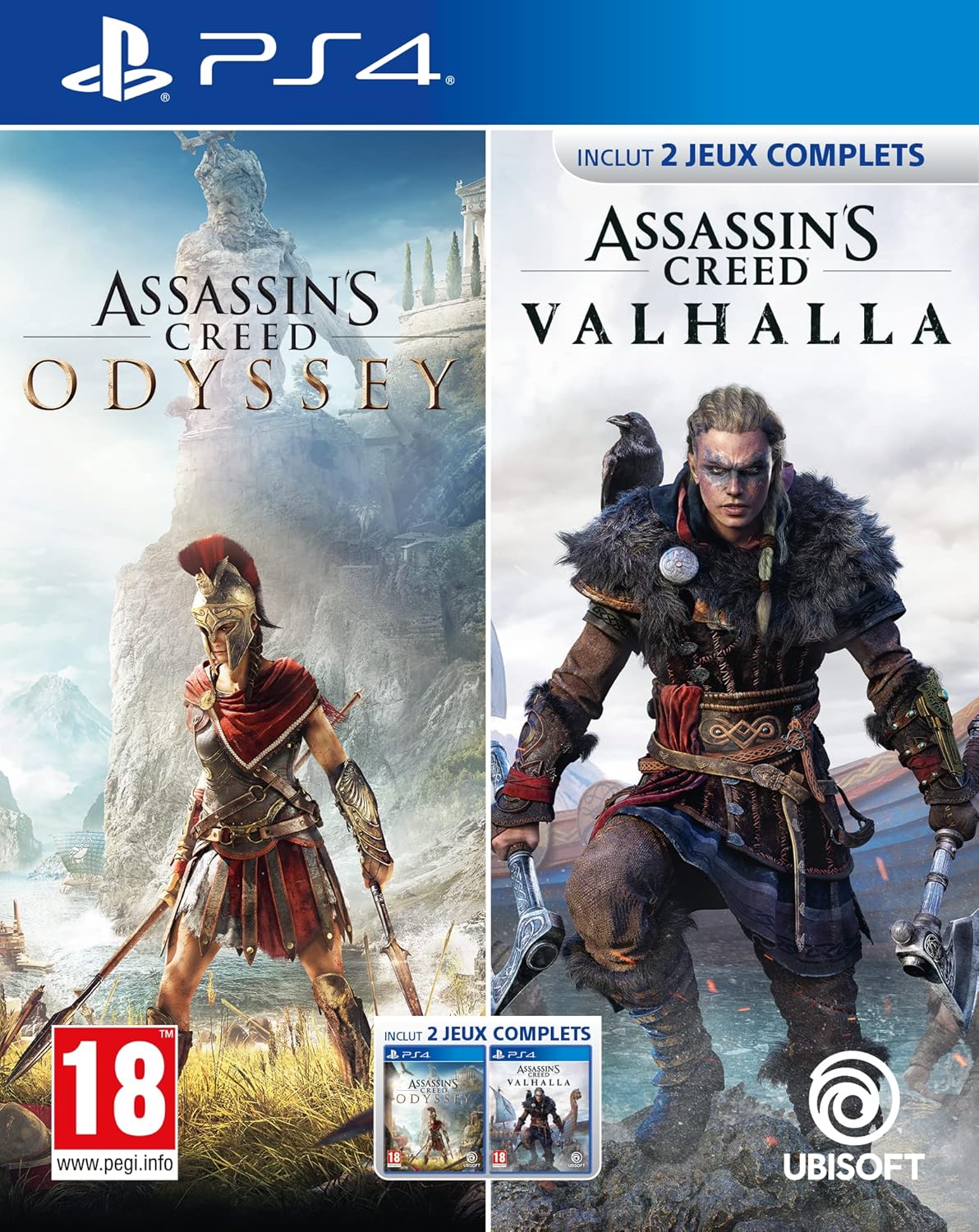 Compilation Assassin's Creed Odyssey + Assassin's Creed Valhalla PS4