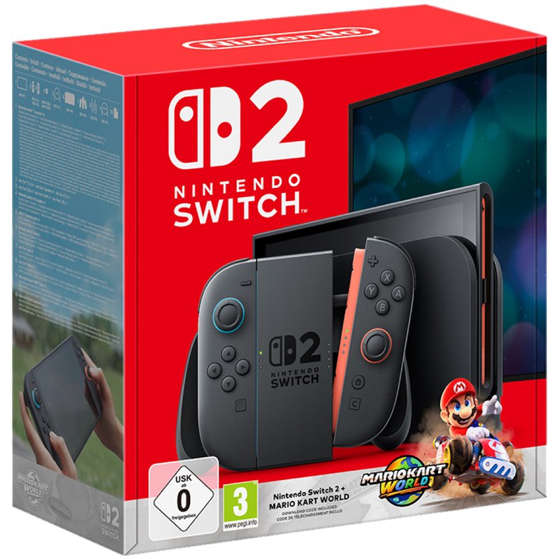 Console Nintendo Switch 2 Preta + Mario Kart World (256 Go)