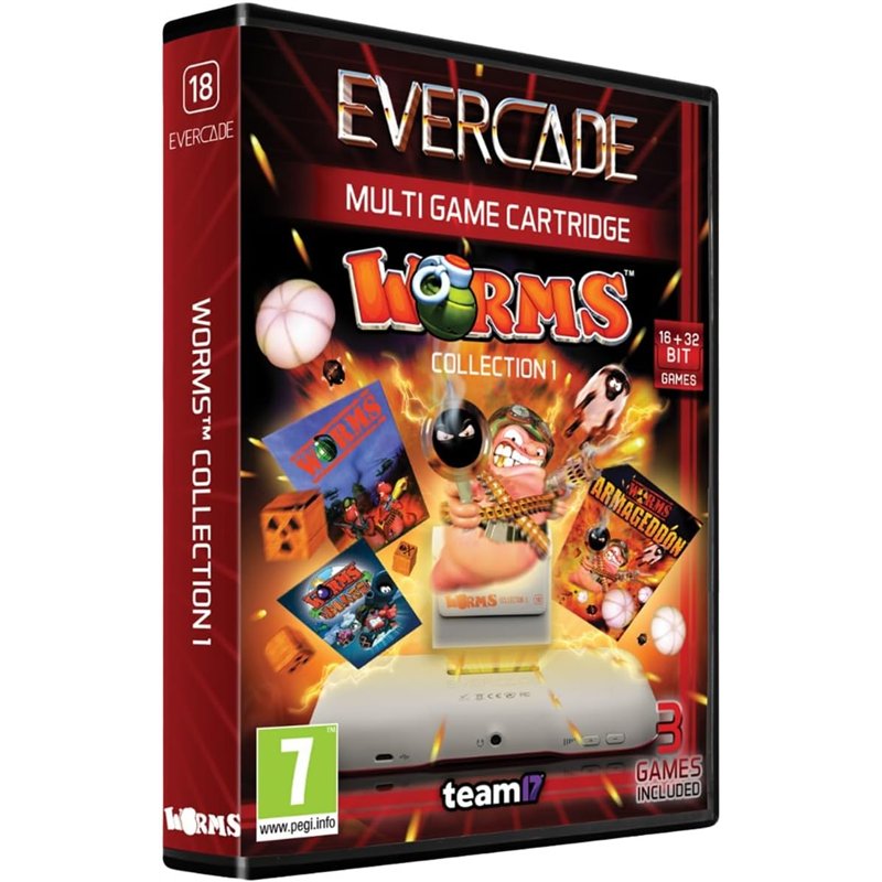 Cartucho Evercade - Worms Collection 1
