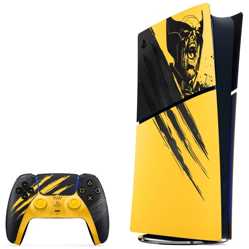 Console Sony PlayStation 5 Slim édition numérique - Marvel's Wolverine Battle jaune Limited Edition pack