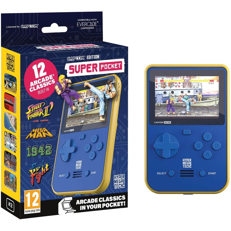 Console portable Retro - Evercade Super Pocket: Capcom Edition (12 jeux inclus)