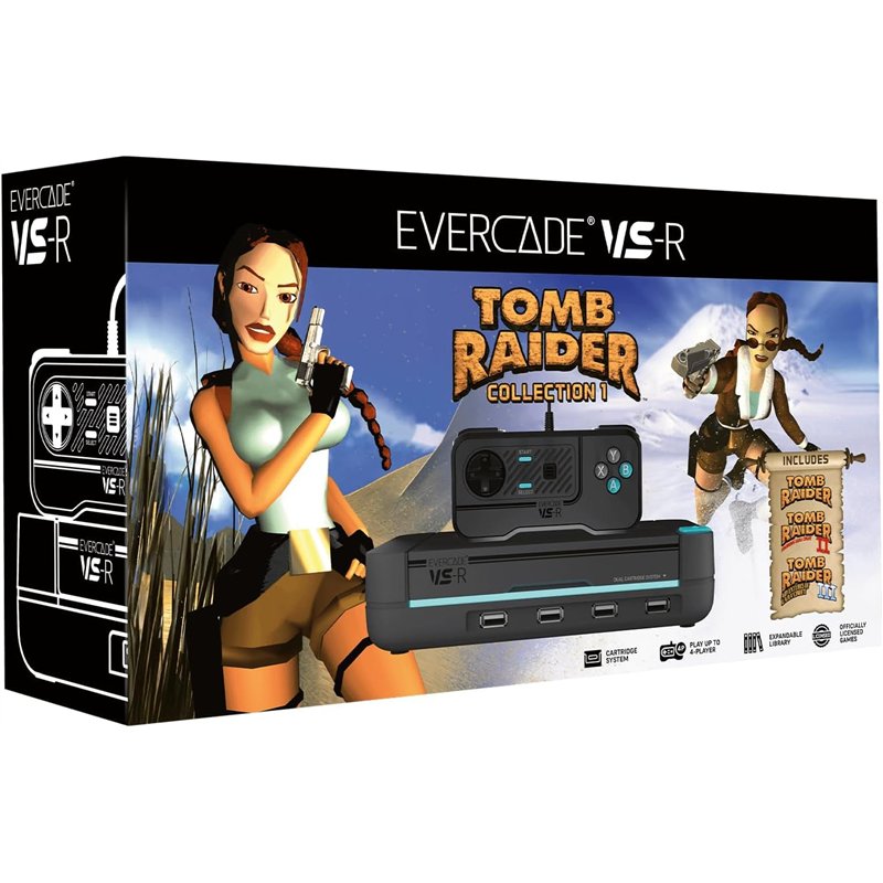 Evercade VS-R: Console Retro + Tomb Raider Collection 1