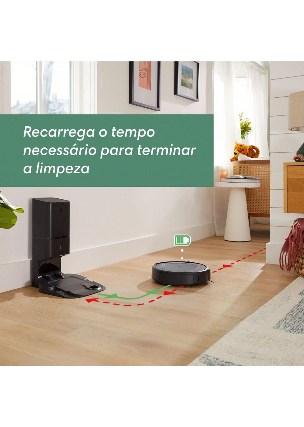 Aspirador Robô iRobot Roomba i5+ Clean Base Cinza