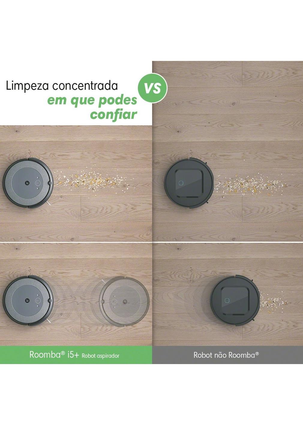 Aspirador Robô iRobot Roomba i5+ Clean Base Cinza