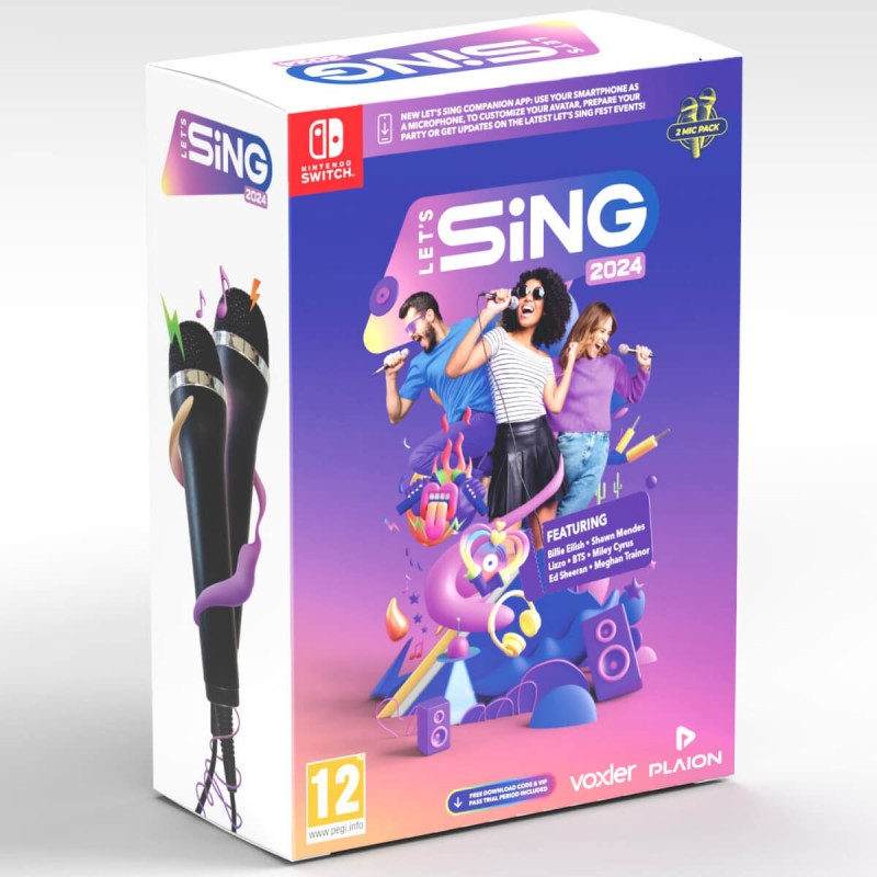 Let's Sing 2024 + 2 Micros Nintendo Switch