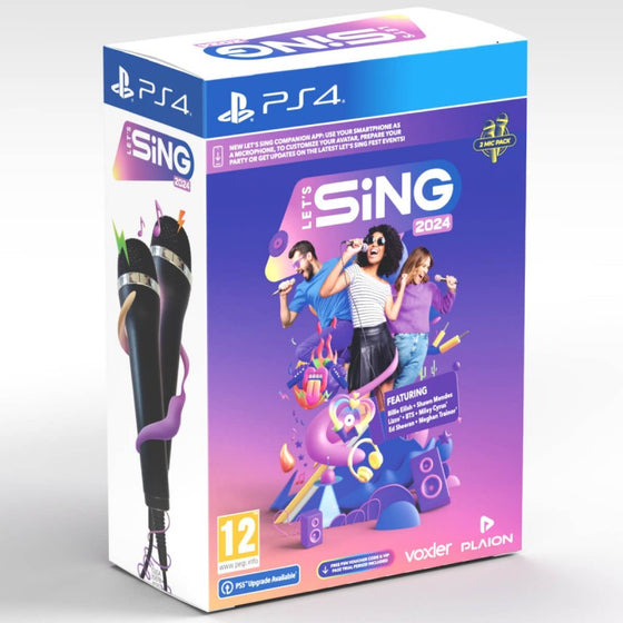 Let's Sing 2024 + 2 Micros PS4