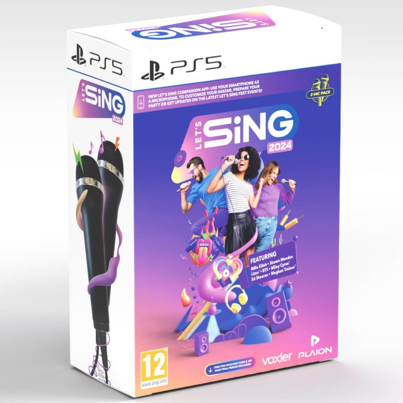 Let's Sing 2024 + 2 Micros PS5