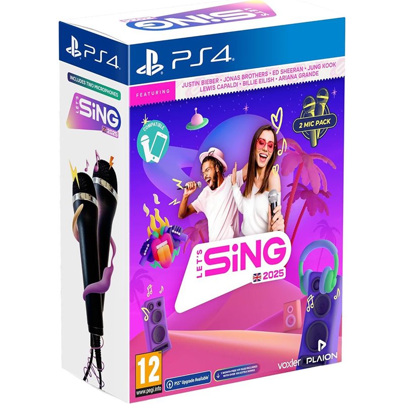 Let's Sing 2025 + 2 Micros PS4