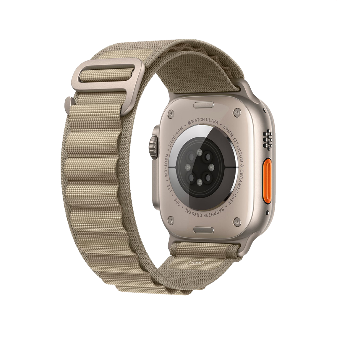 Apple Watch Ultra 2 49 mm GPS + cellulaire - titane - taille L Olive Boucle Alpine