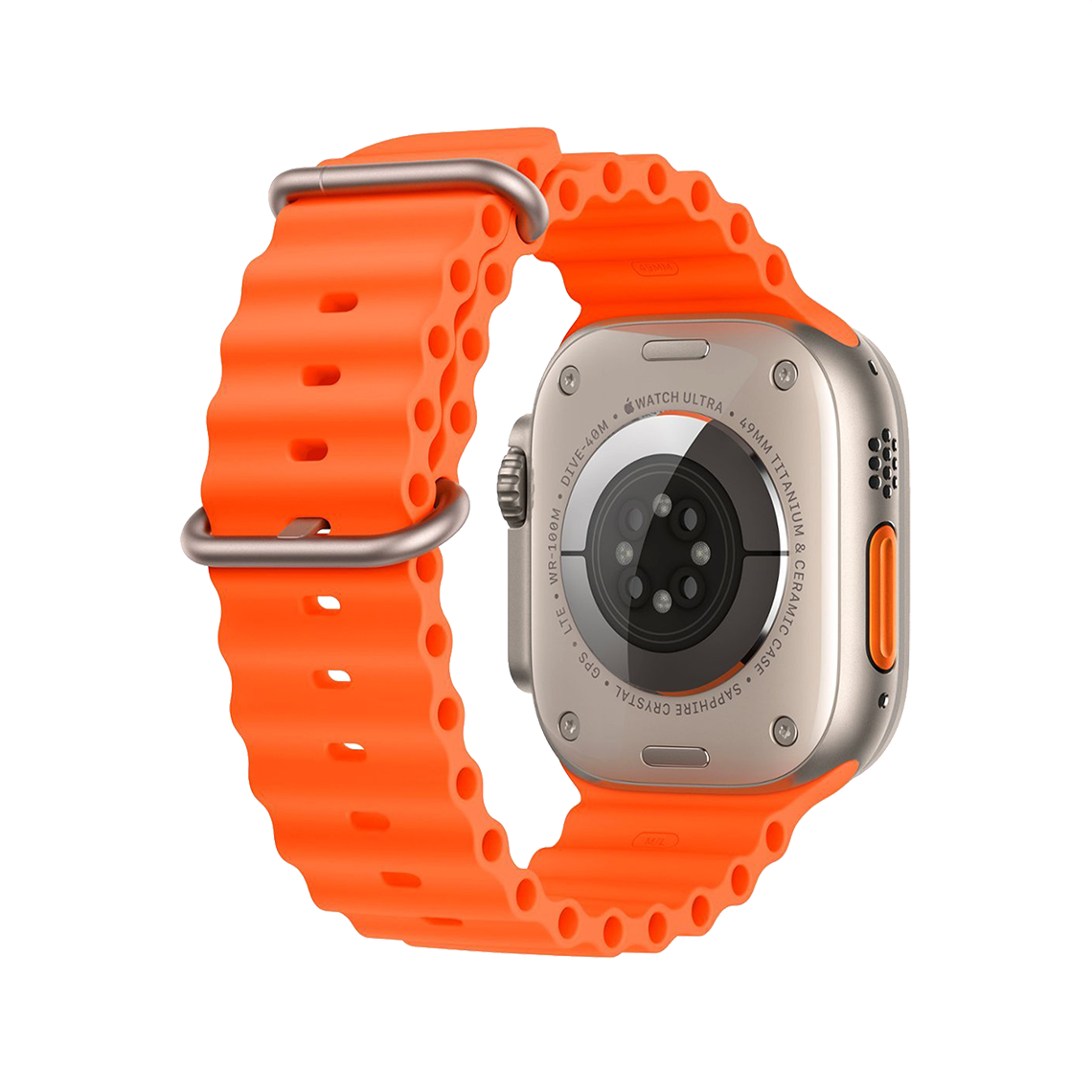 Apple Watch Ultra 2 49 mm GPS + cellulaire - titane - Orange bracelet Océan