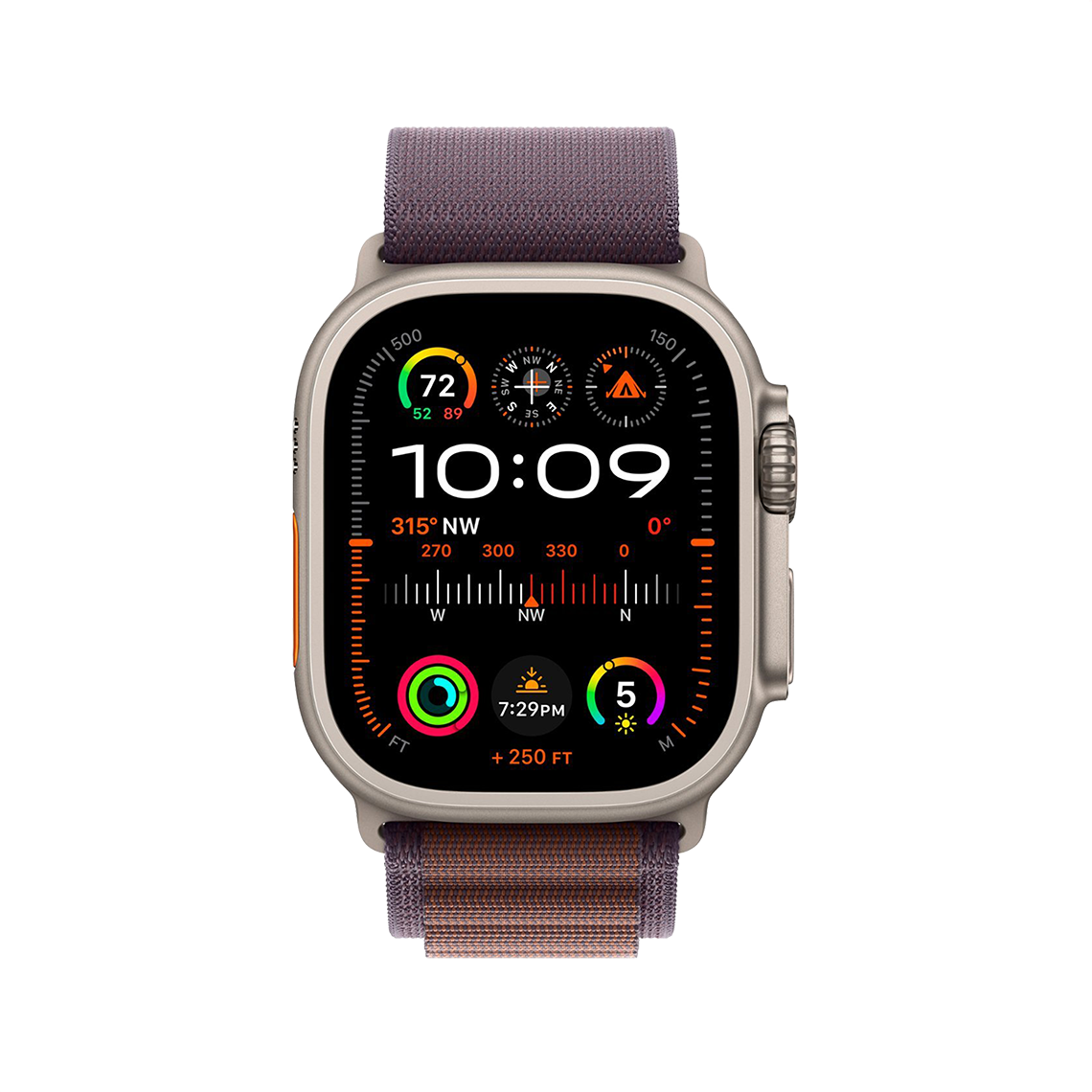 Apple Watch Ultra 2 49 mm GPS + cellulaire - titane - taille L Indigo Boucle Alpine