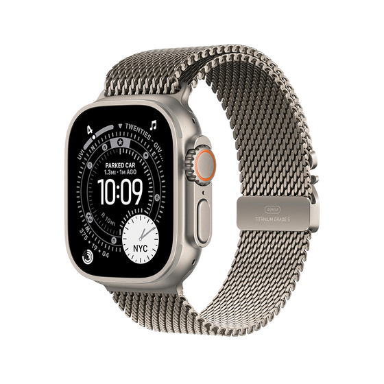Apple Watch Ultra 3 49 mm GPS + cellulaire - titane naturel avec taille L titane naturel Boucle Milanaise