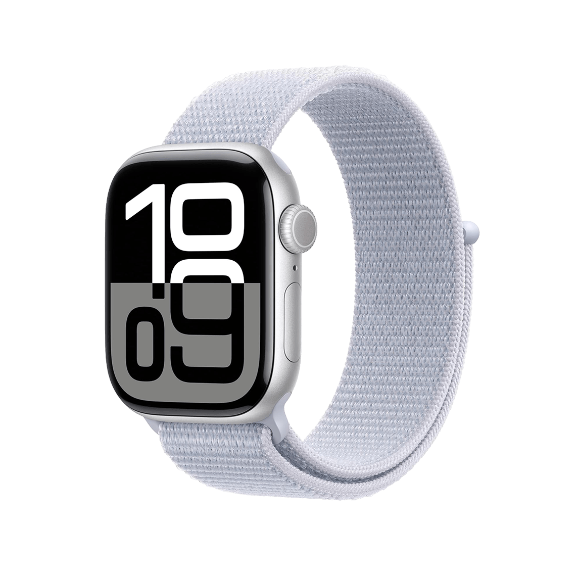 Apple Watch Series 10 42 mm GPS + cellulaire - argent avec nuage bleu Boucle Sport