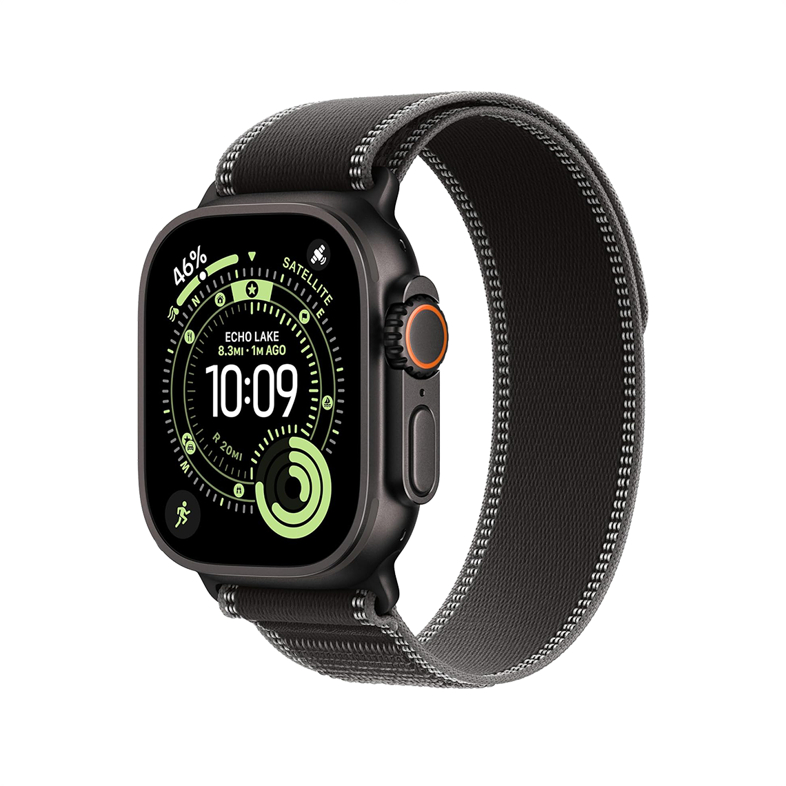 Apple Watch Ultra 3 49 mm GPS + cellulaire - titane noir avec S/M noir Charcoal Boucle Trail