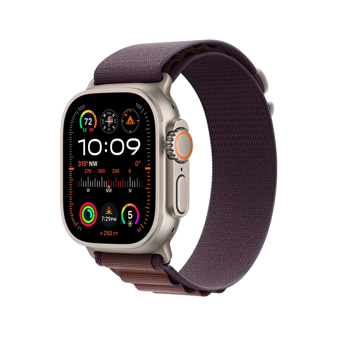 Apple Watch Ultra 2 49 mm GPS + cellulaire - titane - taille L Indigo Boucle Alpine