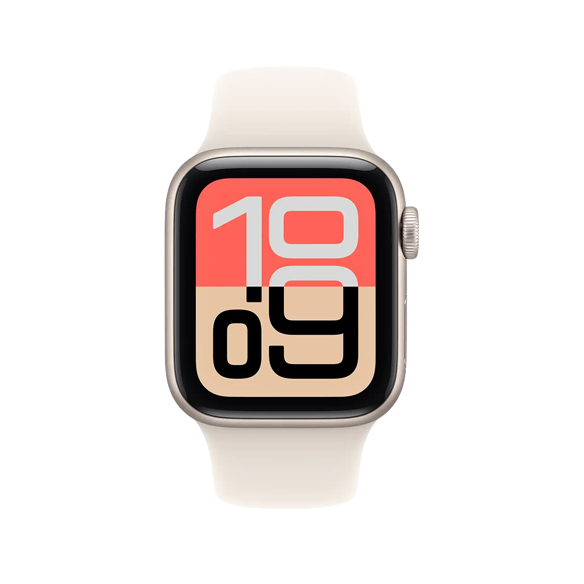 Apple Watch SE 3 44 mm GPS - lumière stellaire avec M/L lumière stellaire bracelet Sport