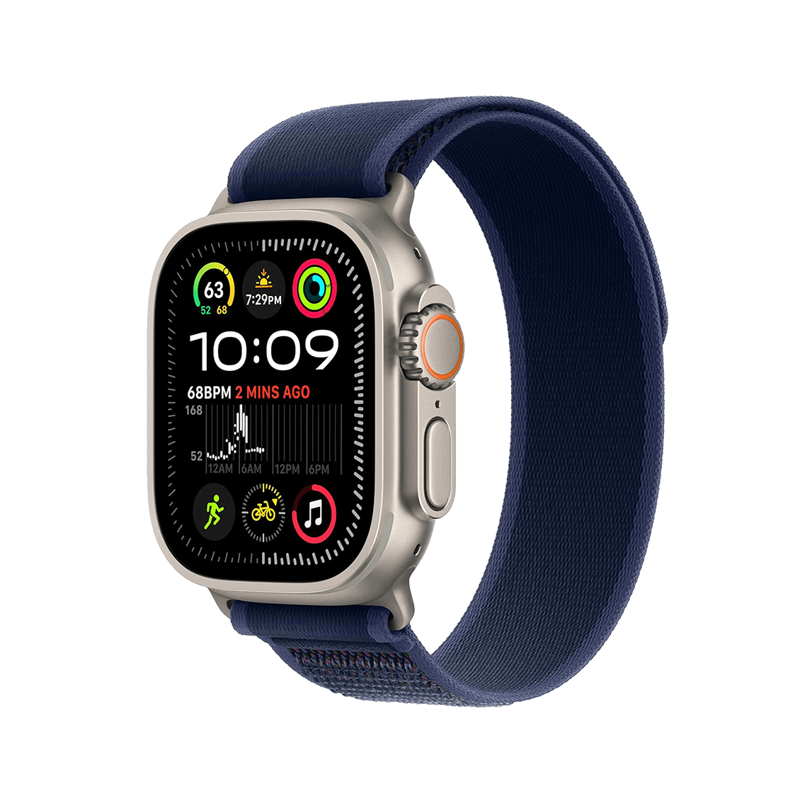 Apple Watch Ultra 2 49 mm GPS + cellulaire - titane naturel avec S/M bleu Boucle Trail
