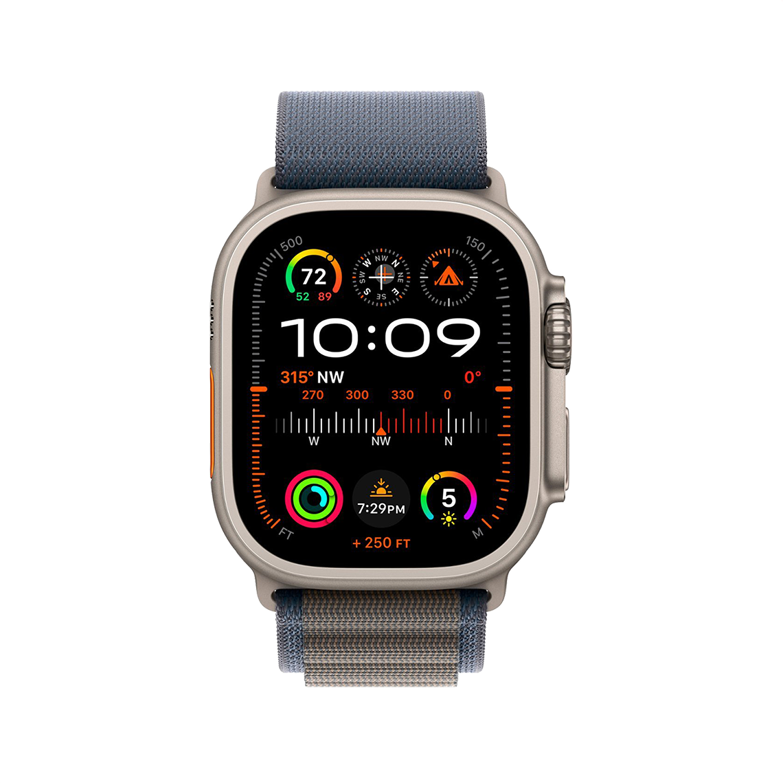 Apple Watch Ultra 2 49 mm GPS + cellulaire - titane - taille S bleu Boucle Alpine
