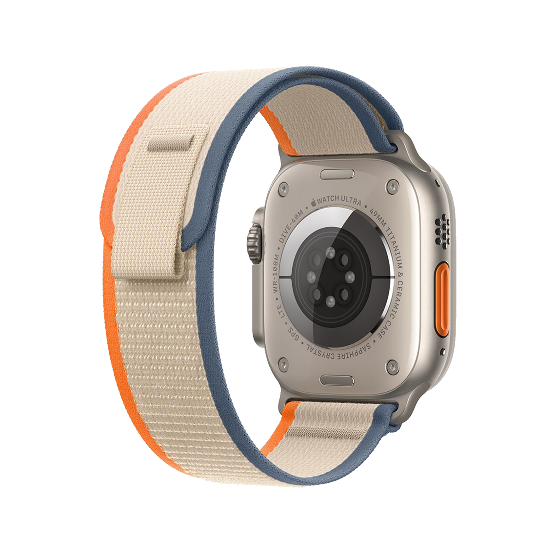 Apple Watch Ultra 2 49 mm GPS + cellulaire - titane - S/M Orange/Beige Boucle Trail