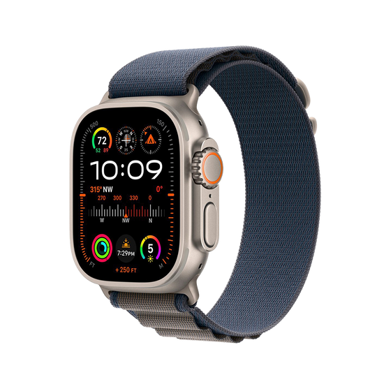 Apple Watch Ultra 2 49 mm GPS + cellulaire - titane - taille S bleu Boucle Alpine