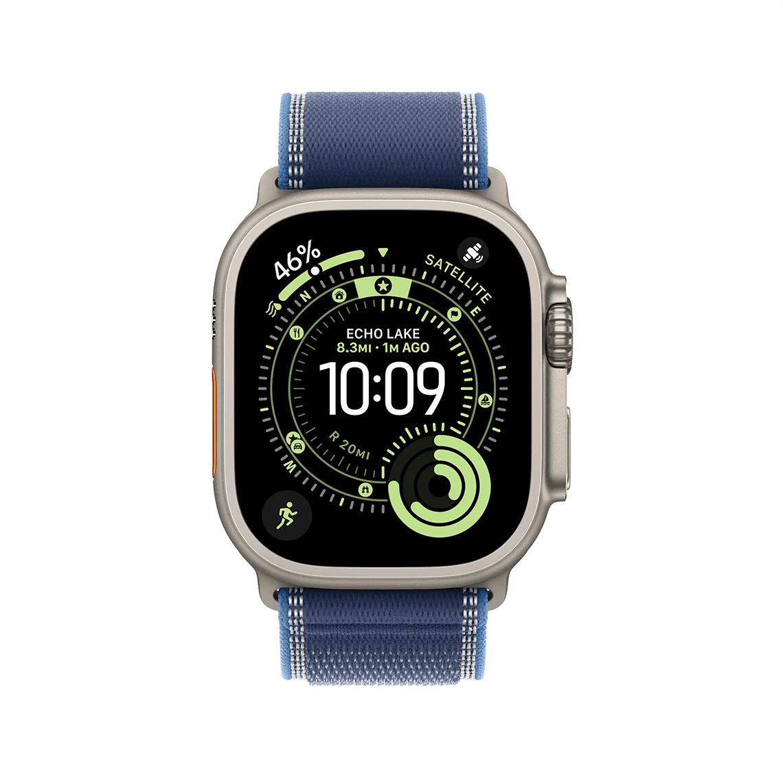 Apple Watch Ultra 3 49 mm GPS + cellulaire - titane naturel avec M/L Bright bleu Boucle Trail