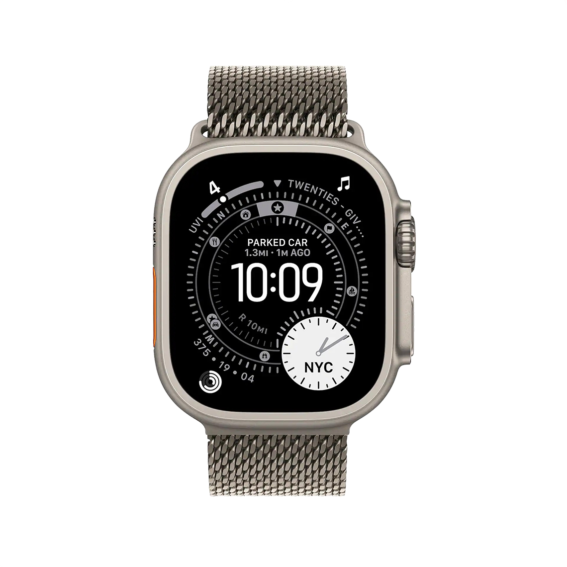 Apple Watch Ultra 3 49 mm GPS + cellulaire - titane naturel avec taille S titane naturel Boucle Milanaise