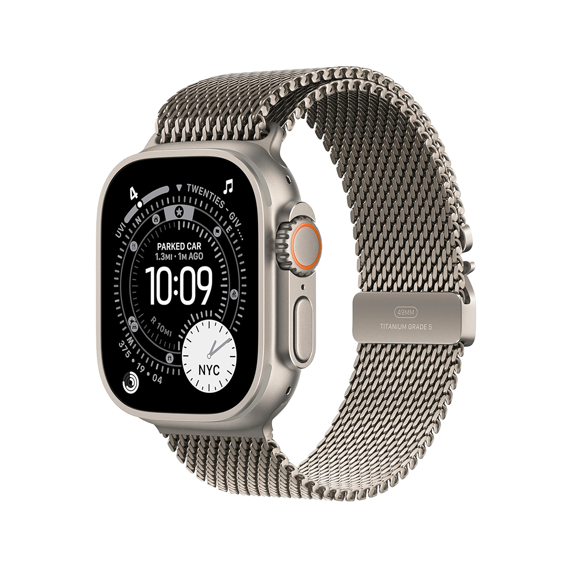 Apple Watch Ultra 3 49 mm GPS + cellulaire - titane naturel avec taille L titane naturel Boucle Milanaise