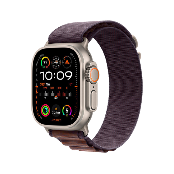Apple Watch Ultra 2 49 mm GPS + cellulaire - titane - taille S Indigo Boucle Alpine