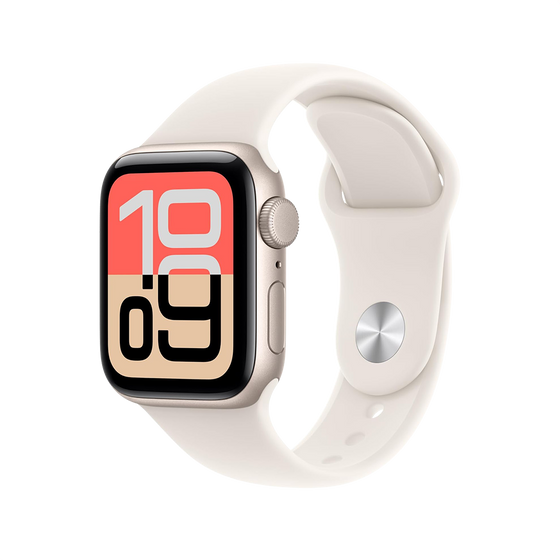 Apple Watch SE 3 40 mm GPS - lumière stellaire avec M/L lumière stellaire bracelet Sport