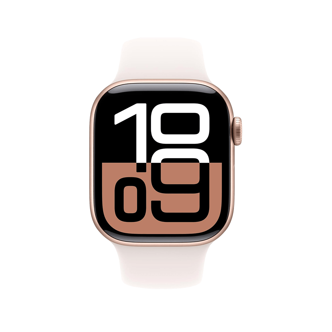 Apple Watch Series 10 42 mm GPS + cellulaire - or rose avec S/M rose clair bracelet Sport