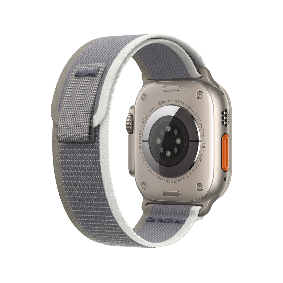Apple Watch Ultra 2 49 mm GPS + cellulaire - titane - S/M vert/gris Boucle Trail