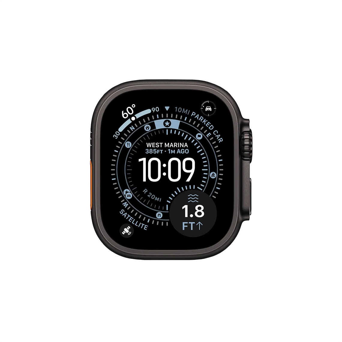 Apple Watch Ultra 3 49 mm GPS + cellulaire titane noir sans bracelet