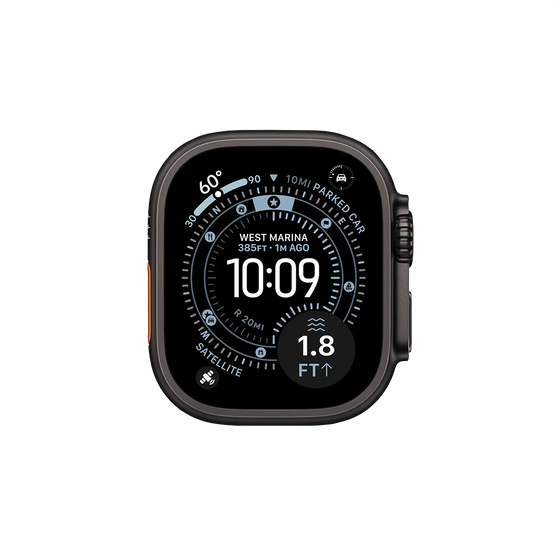 Apple Watch Ultra 3 49 mm GPS + cellulaire titane noir sans bracelet