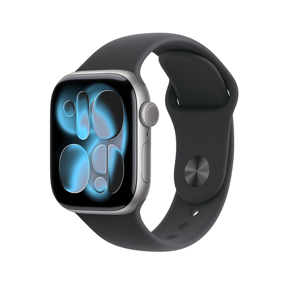 Apple Watch Series 11 46 mm GPS + cellulaire - gris sidéral avec M/L noir bracelet Sport