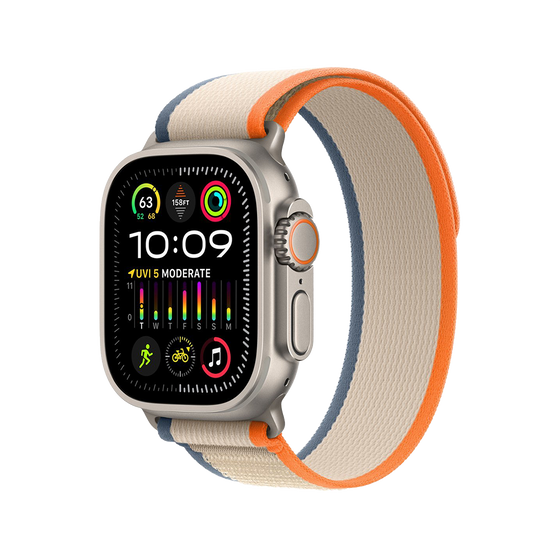 Apple Watch Ultra 2 49 mm GPS + cellulaire - titane - M/L Orange/Beige Boucle Trail