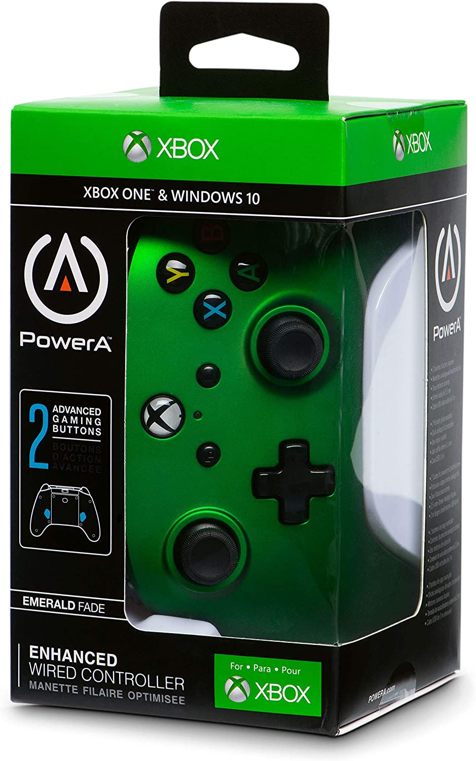 Manette PowerA filaire Emerald Fade (Xbox One/Series X/S/PC)