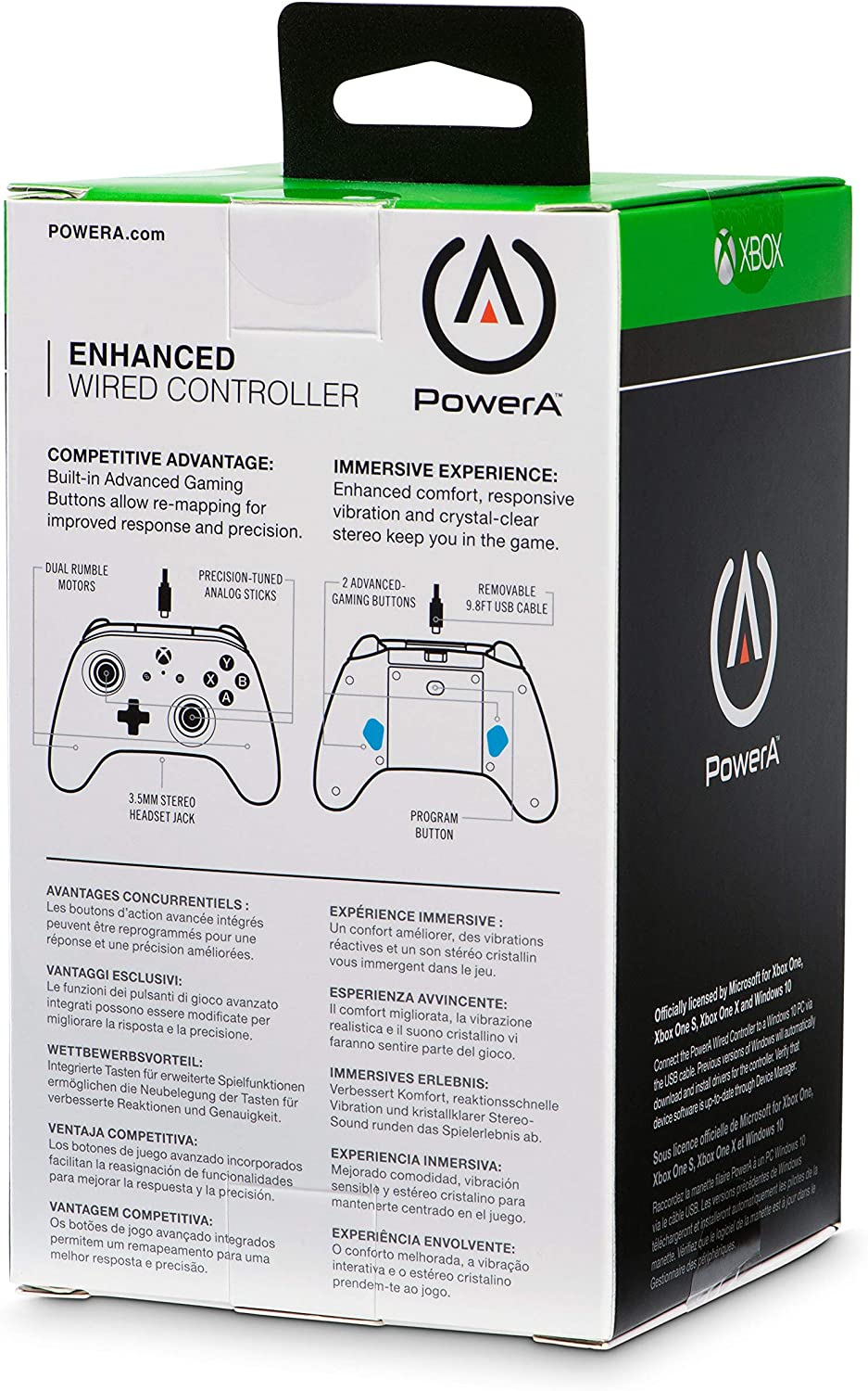 Manette PowerA filaire Emerald Fade (Xbox One/Series X/S/PC)