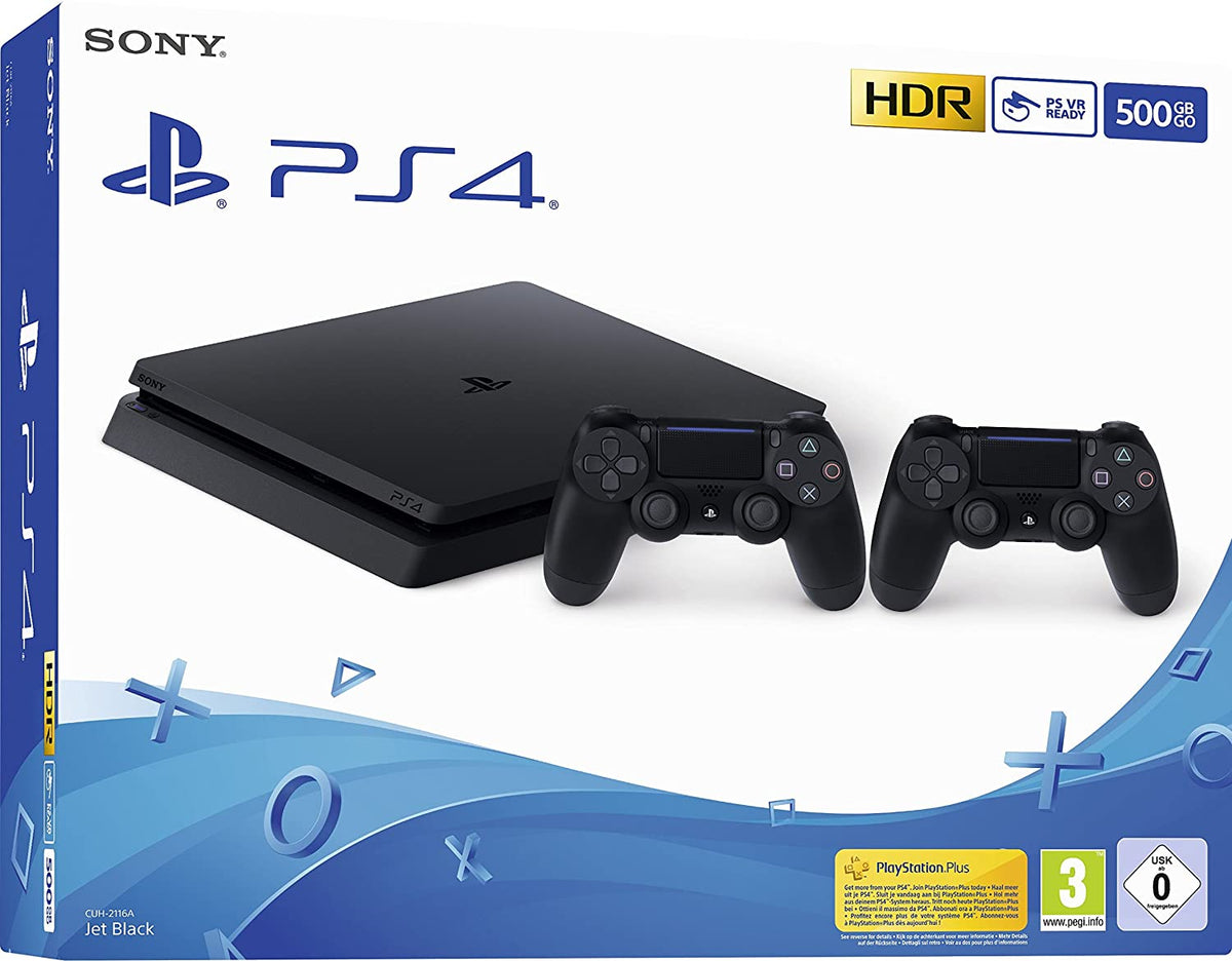 Sony PlayStation 4 PS4 Slim noir 500 Go + Manette Extra DualShock 4