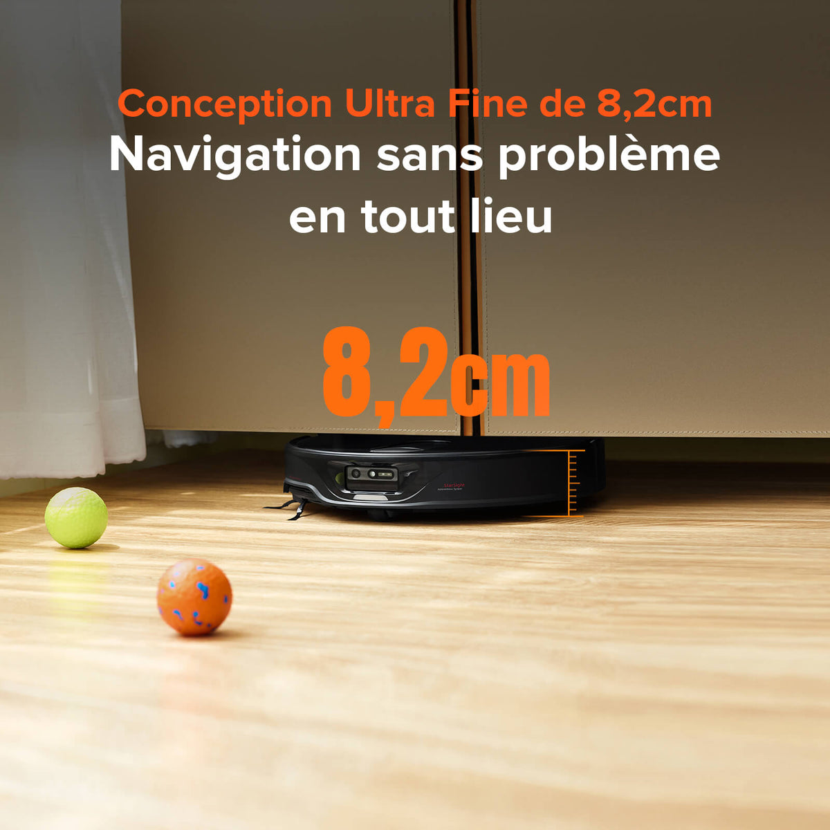 Roborock Qrevo Slim robot aspirateur laveur avec Système autonome StarSight