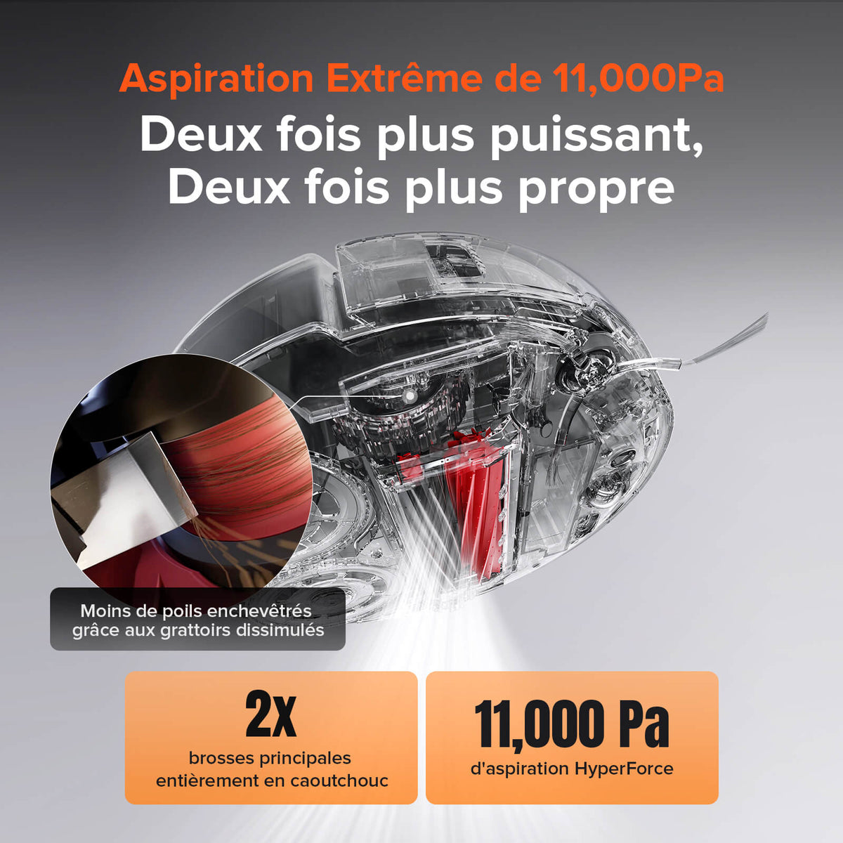 Roborock Qrevo Slim robot aspirateur laveur avec Système autonome StarSight