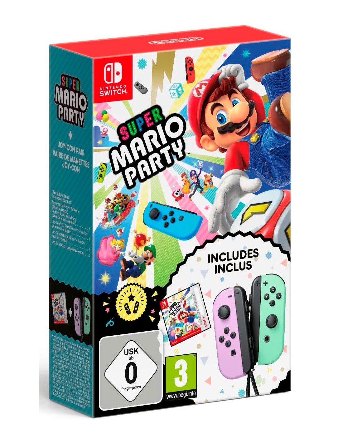 Super Mario Party + Joy-Con (Set Esq/Dir) Roxo/Verde Nintendo Switch
