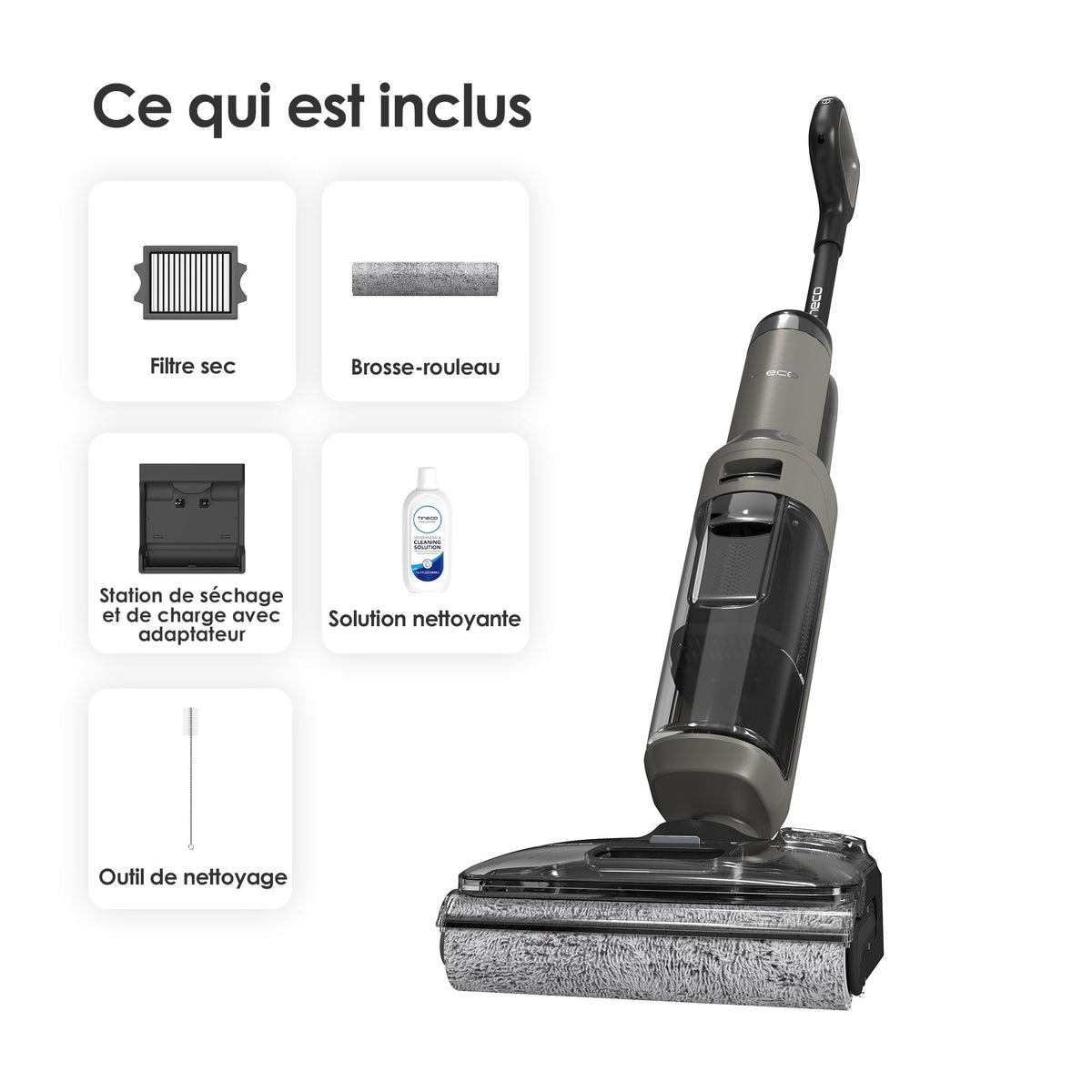 Tineco FLOOR ONE i6 Stretch Aspirateur Sec et Humide