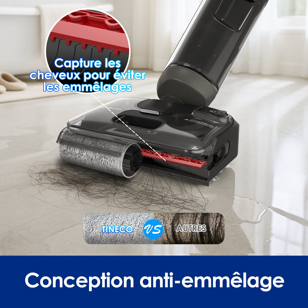 Tineco FLOOR ONE i6 Stretch Aspirateur Sec et Humide
