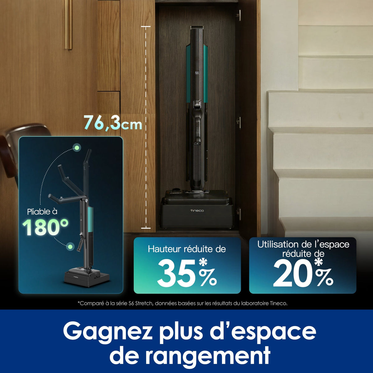 Tineco Floor One i7 Fold Aspirateur Sec et Humide Sans Fil